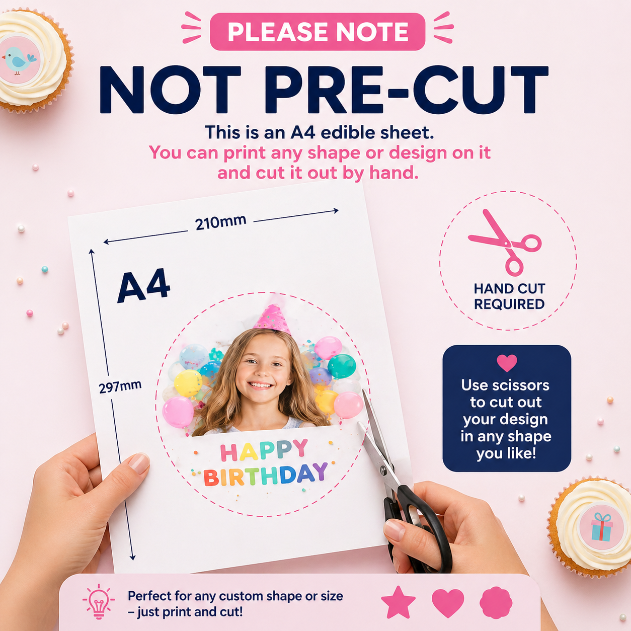 A4 Edible Icing Sheet – Cut Your Own Shape