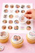 Pre-cut Edible Logo Circles (38mm) – 30 per sheet