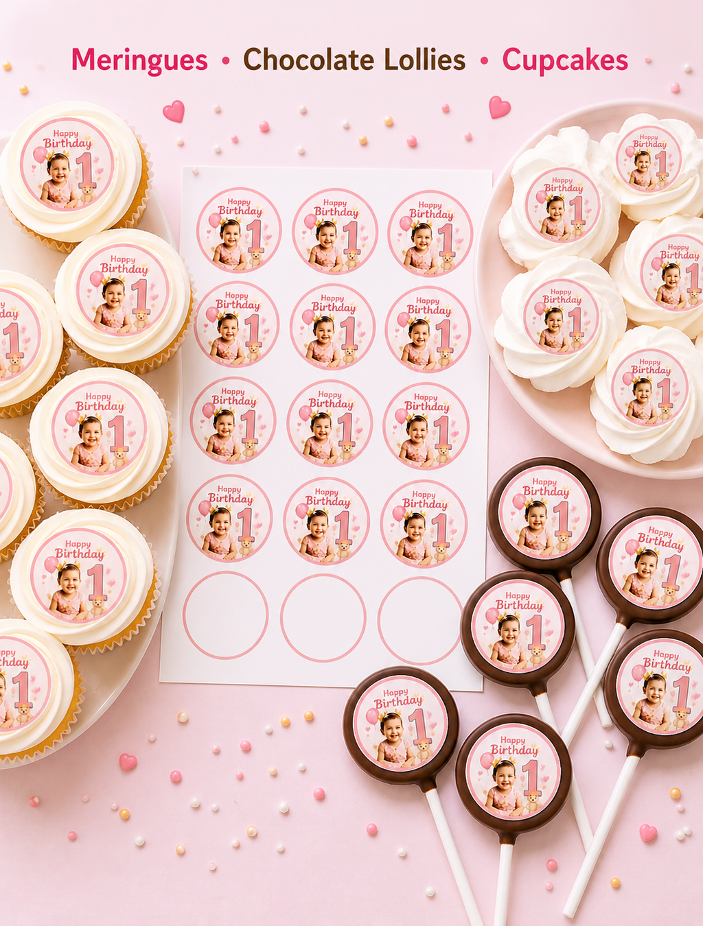 Pre-cut Edible Logo Circles (50mm) – 15 per sheet