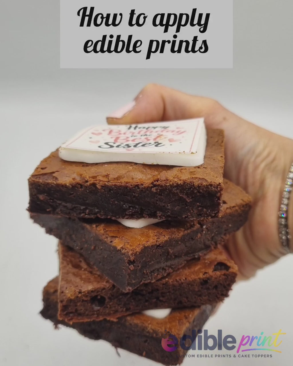 Pre-cut Edible Logo Squares (50mm)  – 15 per sheet