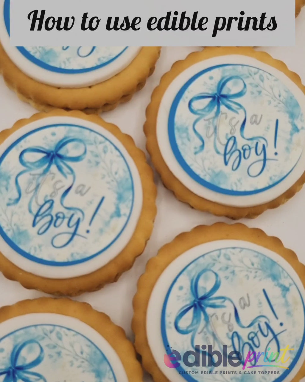 Pre-cut Edible Logo Circles (50mm) – 15 per sheet