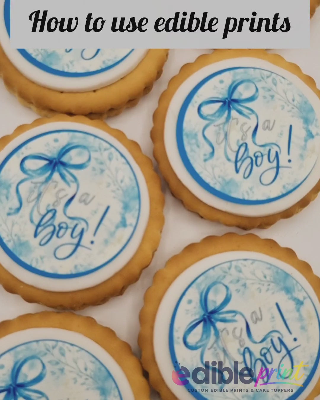 Pre-cut Edible Logo Circles (50mm) – 15 per sheet