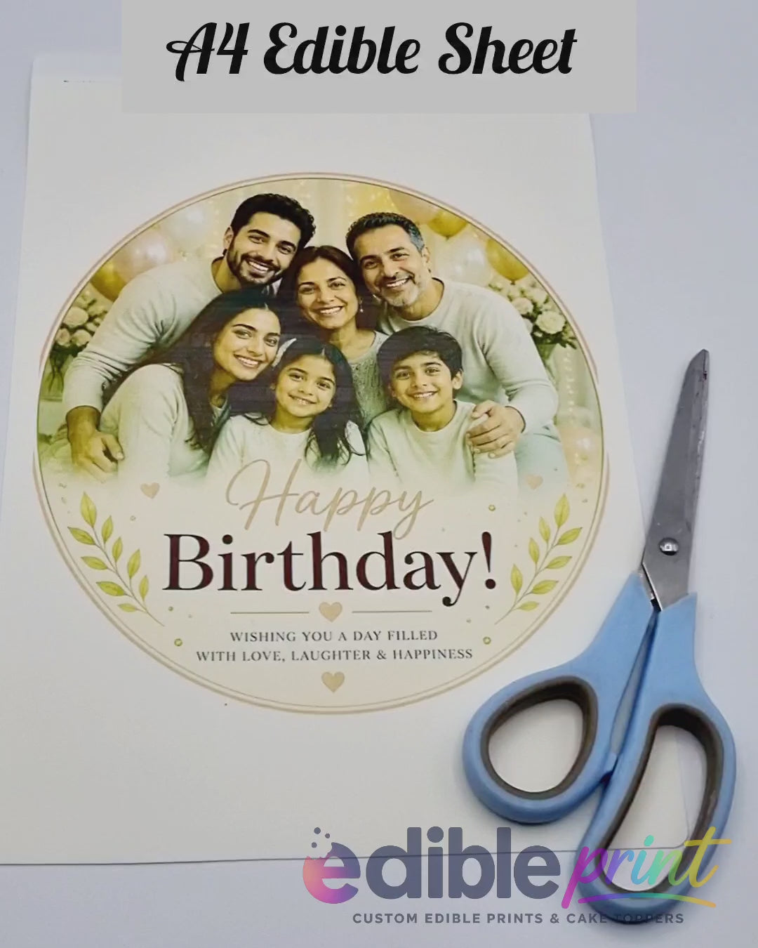A4 Edible Icing Sheet – Cut Your Own Shape