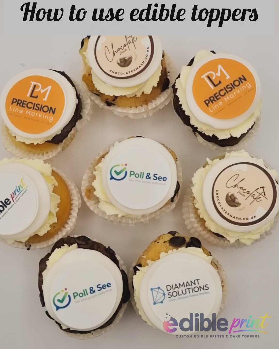 Pre-cut Edible Logo Circles (38mm) – 30 per sheet